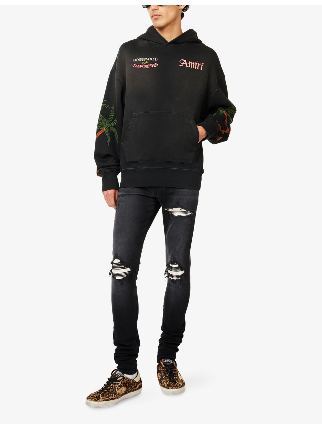 Sinners Embroidered Cotton-Jersey Hoodie - 2