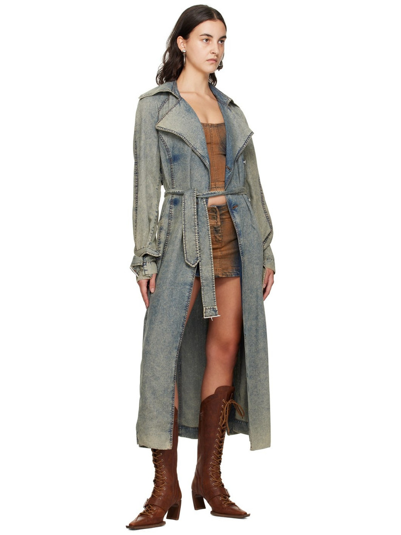 KNWLS Brown Harley Denim Miniskirt outlook