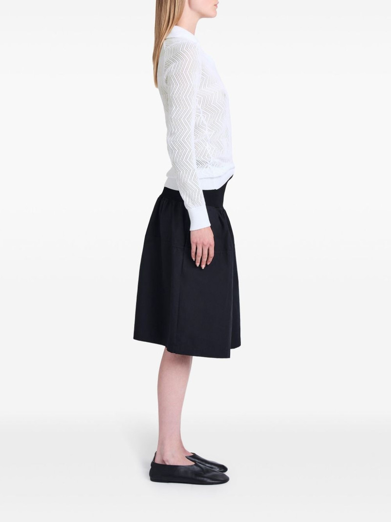 Proenza Schouler Agnes zig-zag pointelle knitted jumper outlook