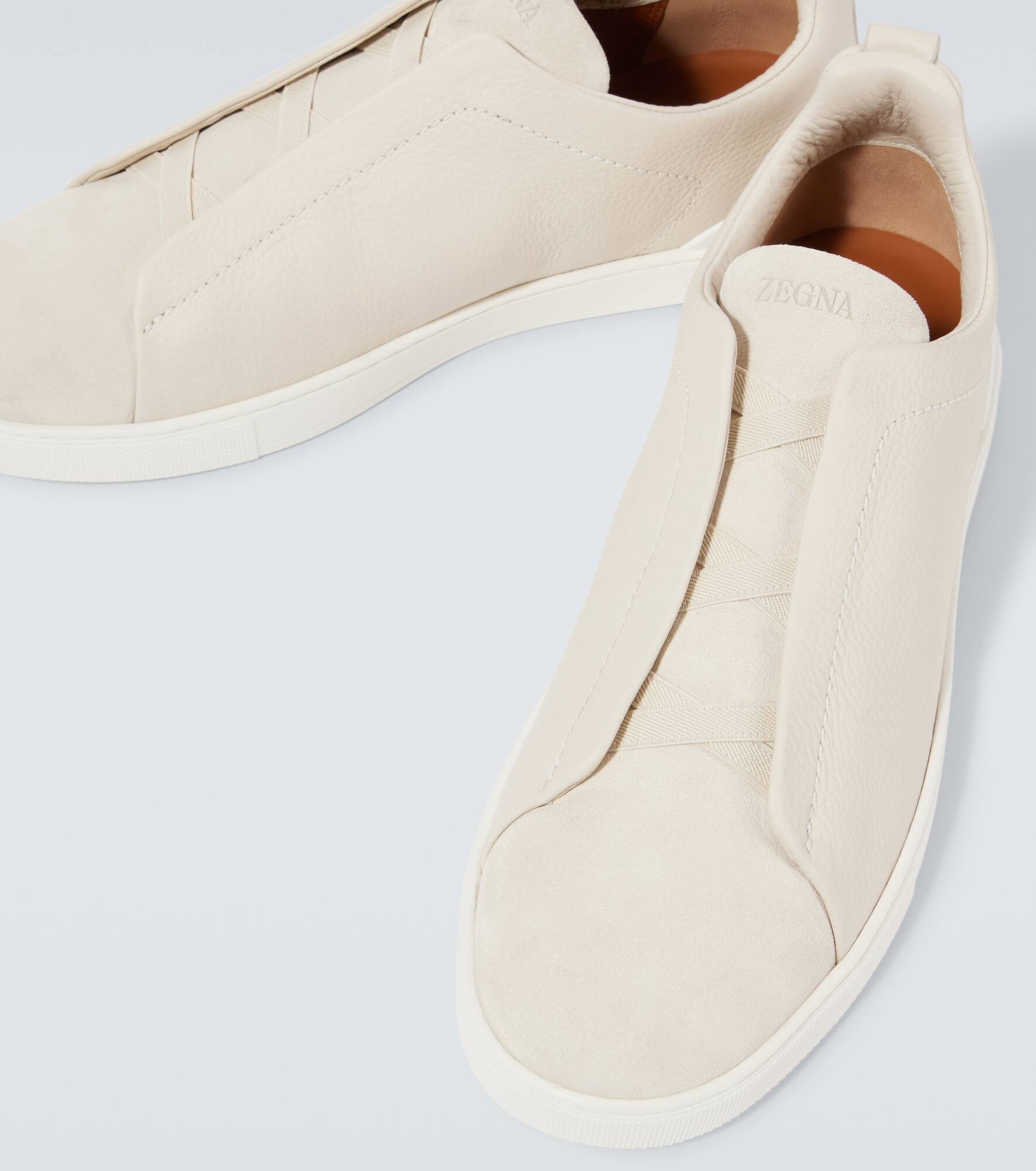 Triple Stitch leather sneakers - 3