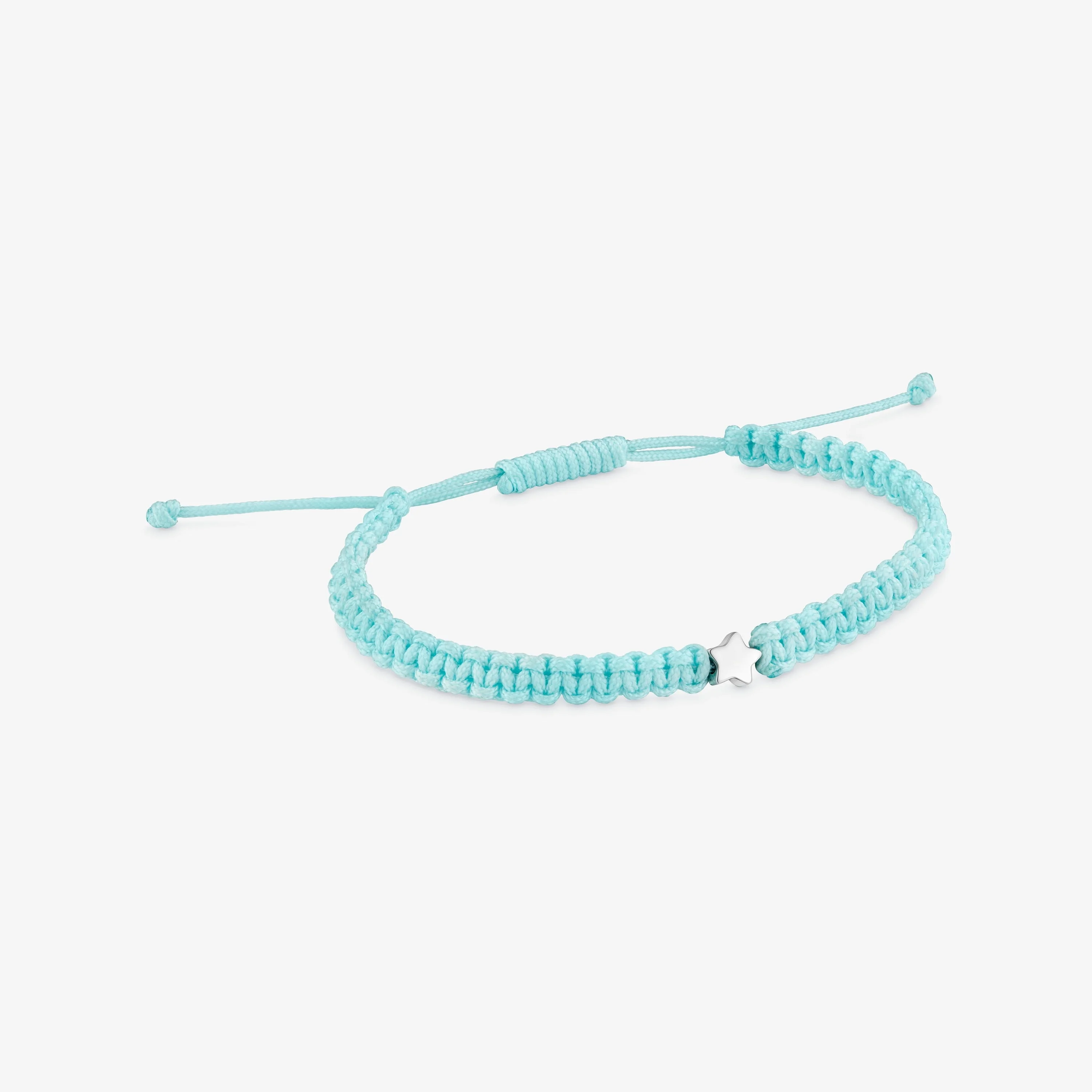 Silver and turquoise nylon Bracelet with star TOUS Motifs - 1