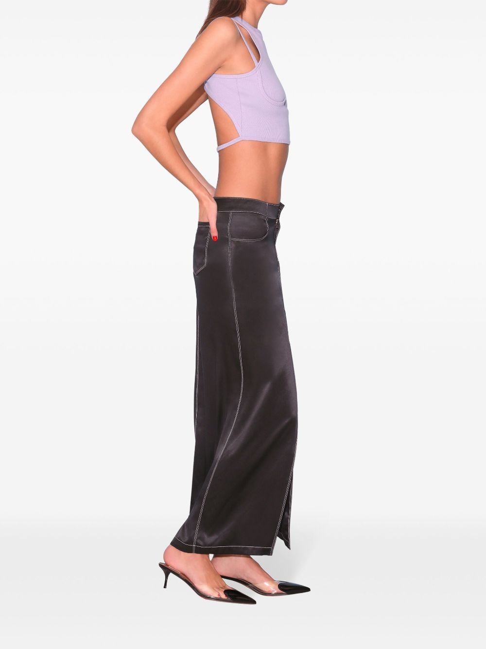 silk maxi skirt - 3