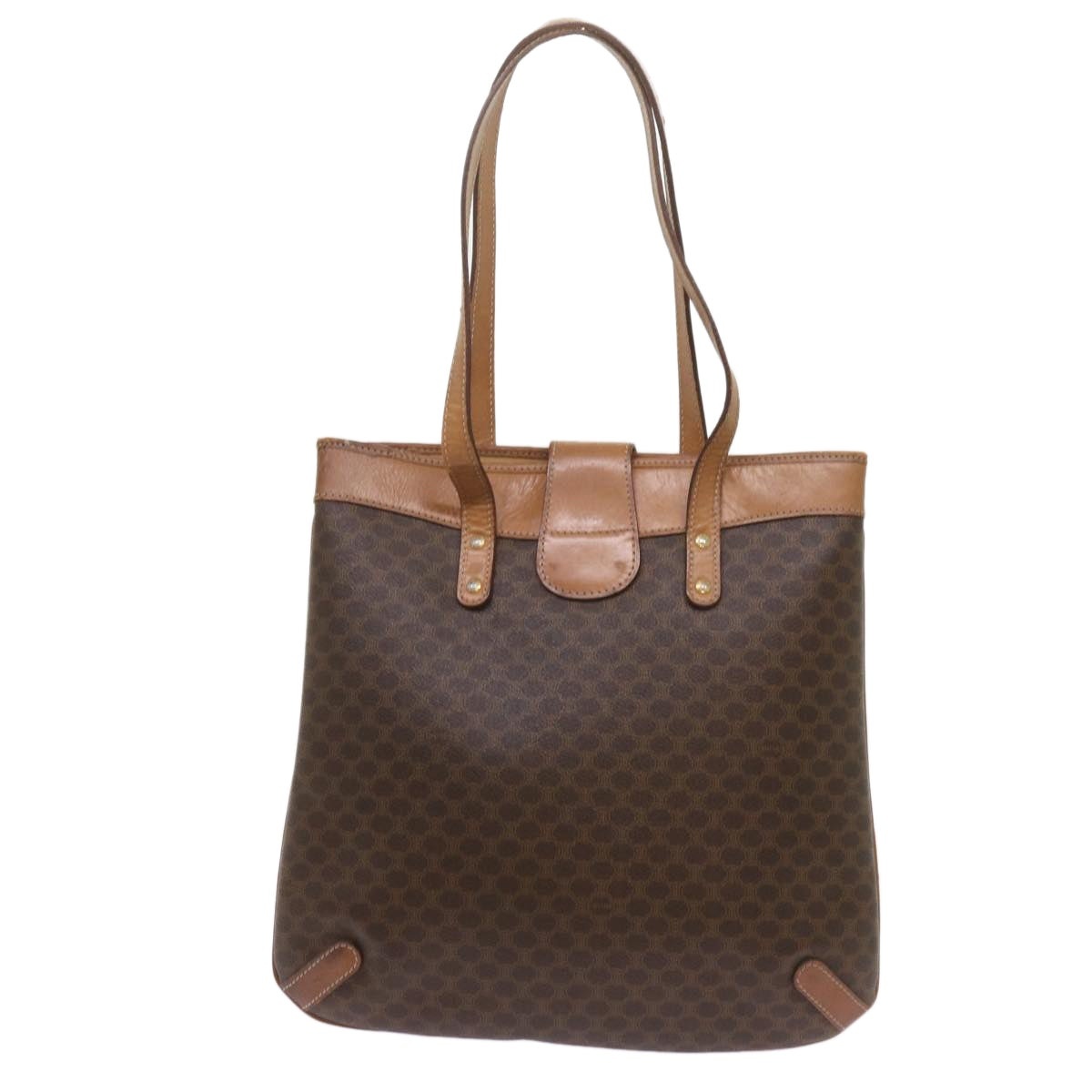 CELINE Macadam Canvas Tote Bag Pvc Brown - 2
