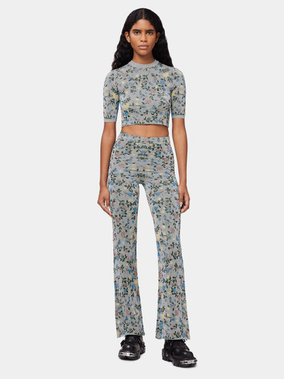 Paco Rabanne JACQUARD SHIMMER EFFECT FLORAL-PRINTED PANTS outlook
