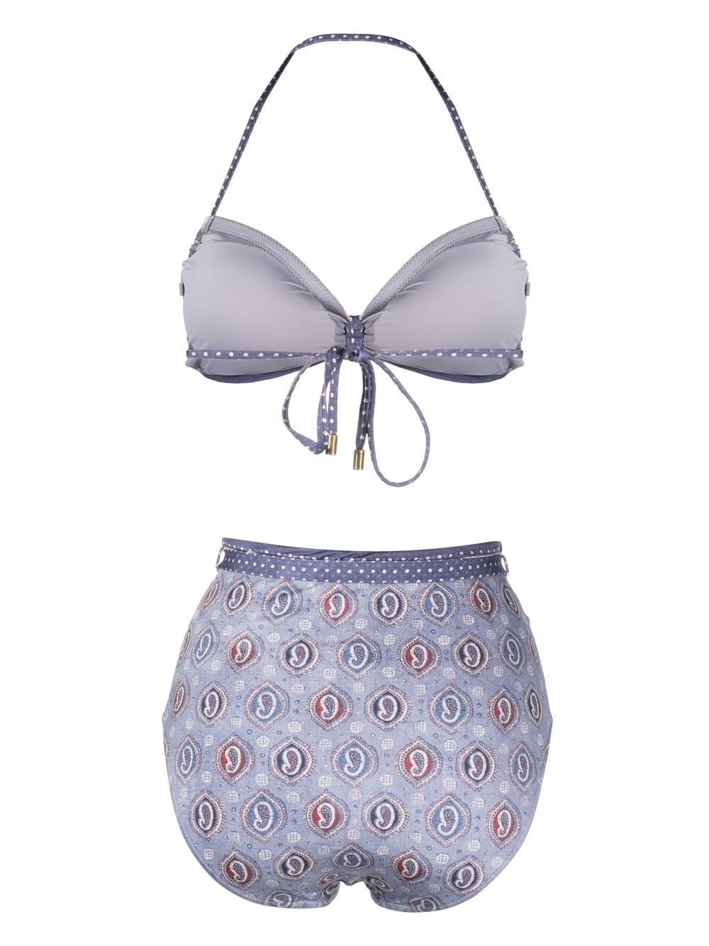 paisley-print halterneck bikini - 2