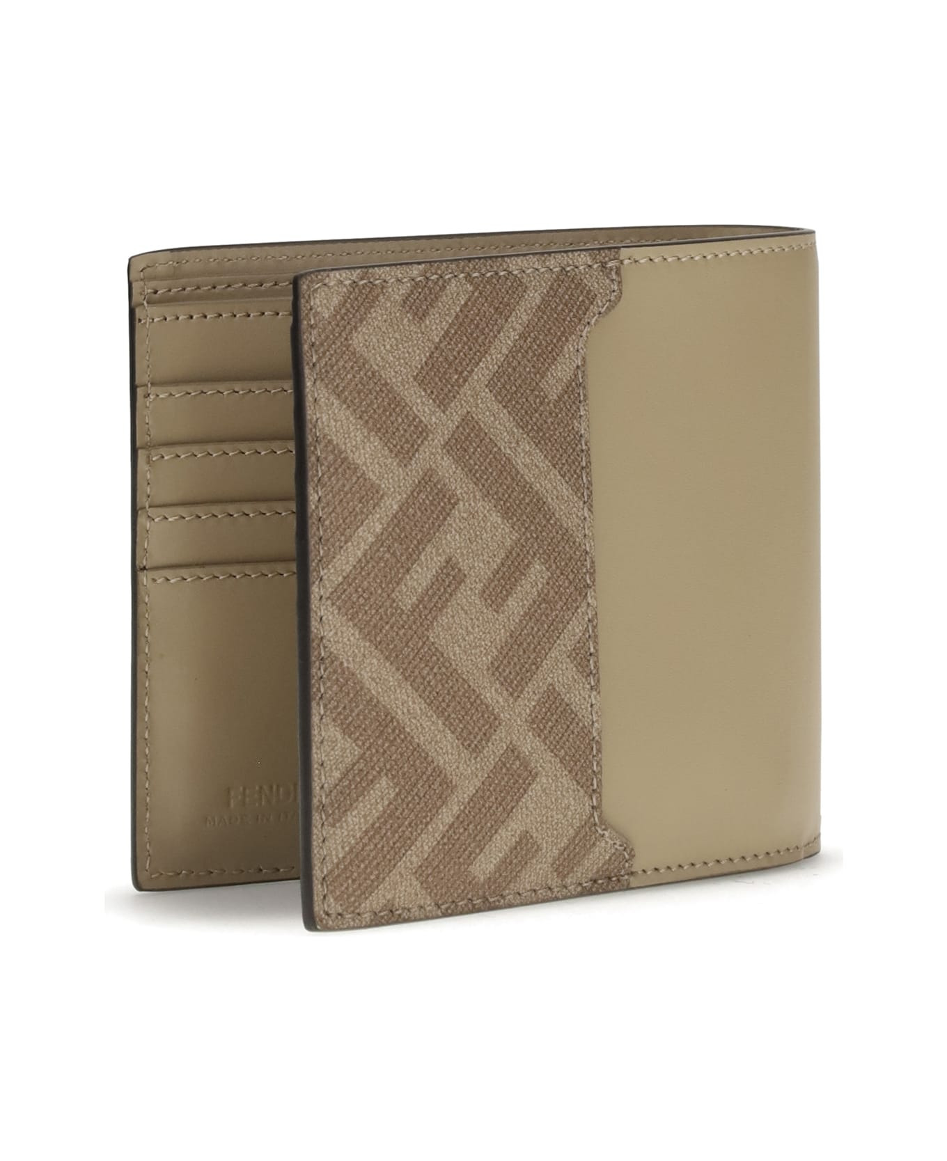 Ff Leather And Canvas Bifold Wallet - 2