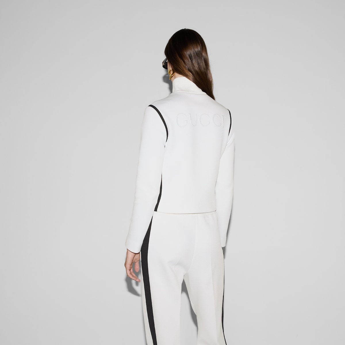 Jersey jacquard zip jacket - 4
