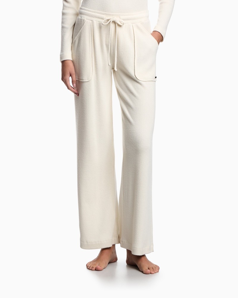 EMPORIO ARMANI RIBBED VISCOSE LOUNGEWEAR TROUSERS outlook