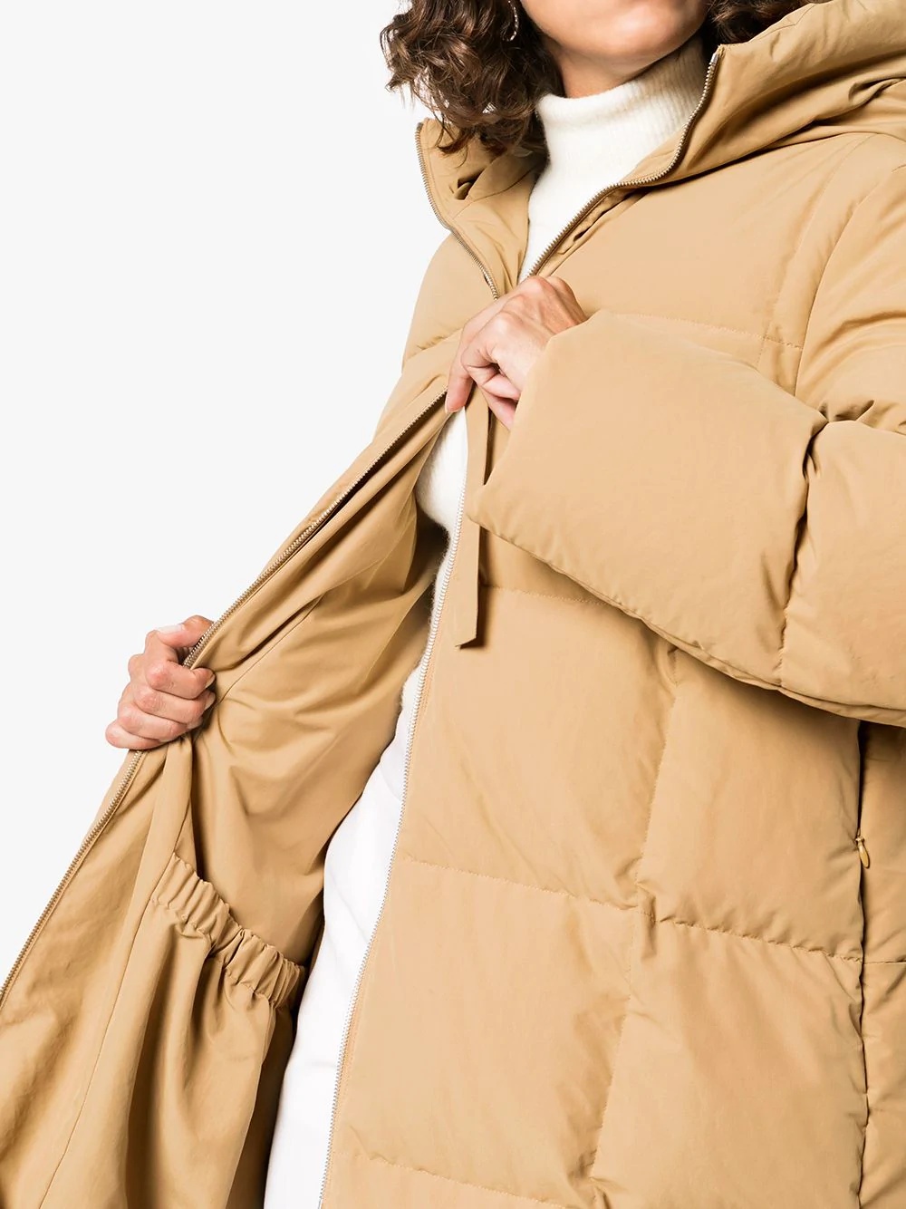 zip-front puffer coat - 5