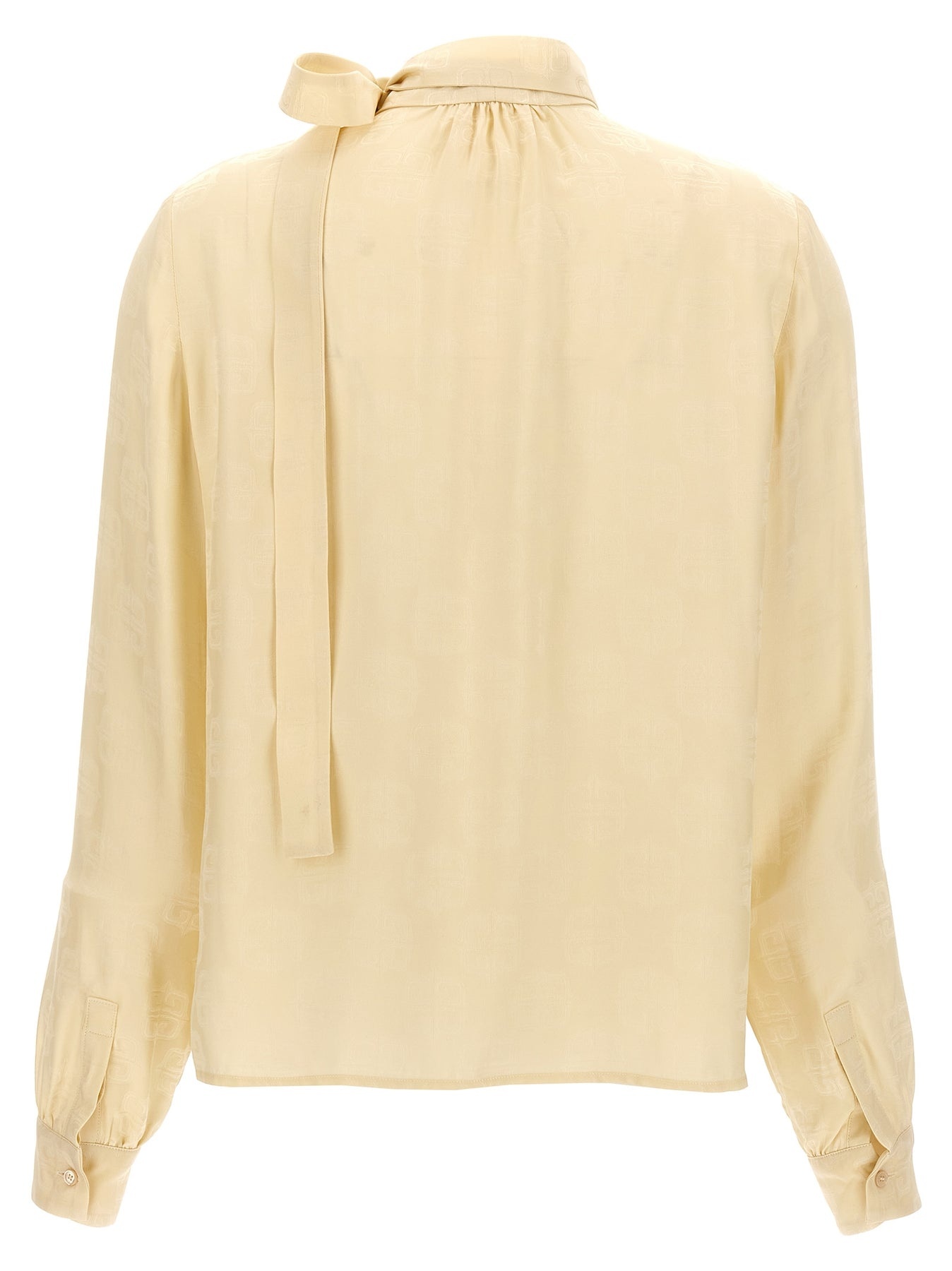 Logo Lavalliere Shirt Shirt, Blouse Beige - 2