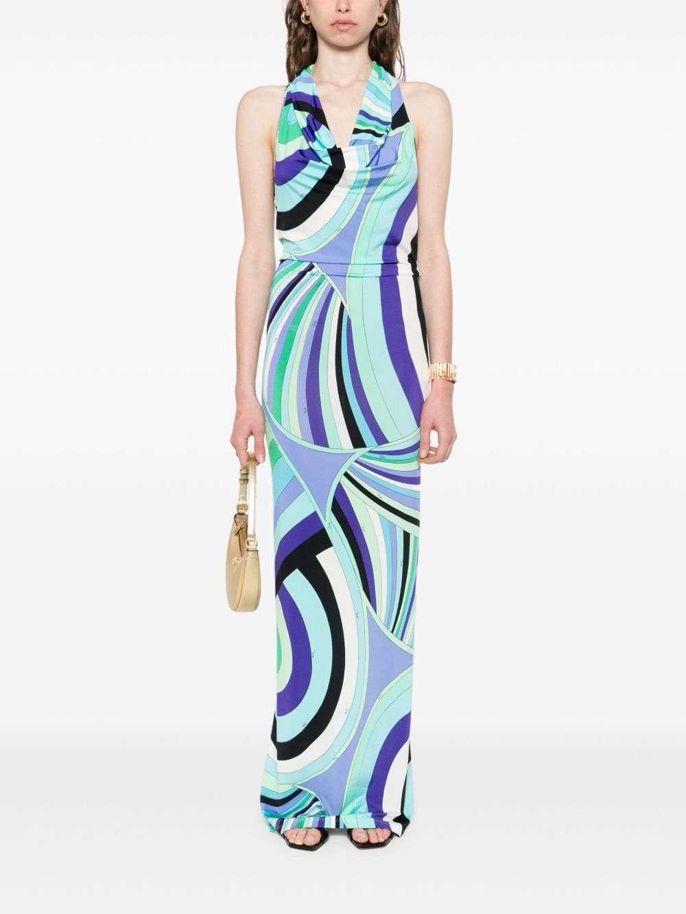 Iride-print maxi dress - 2