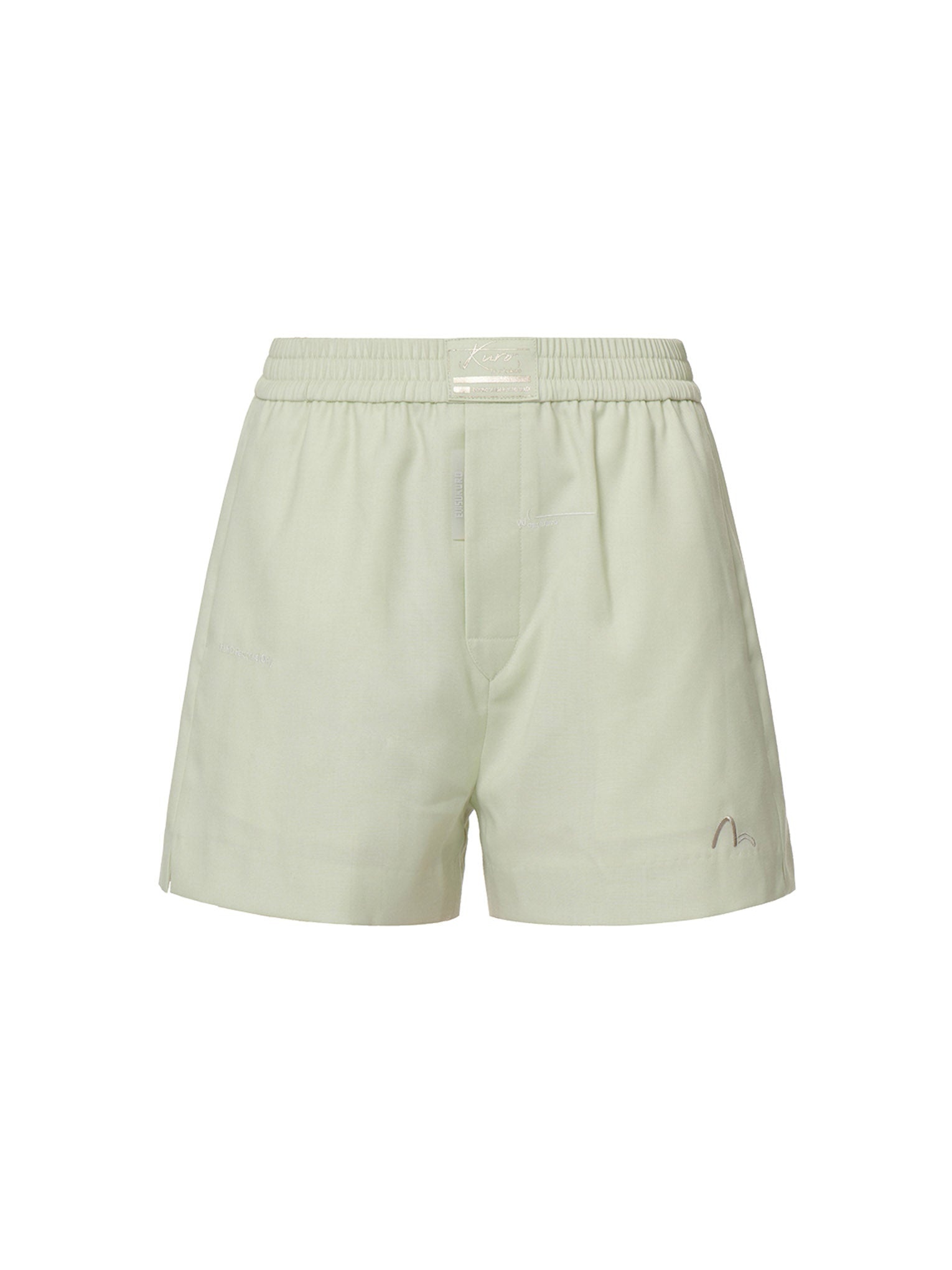 Slogan Embroidery Wool-blend Shorts - 14