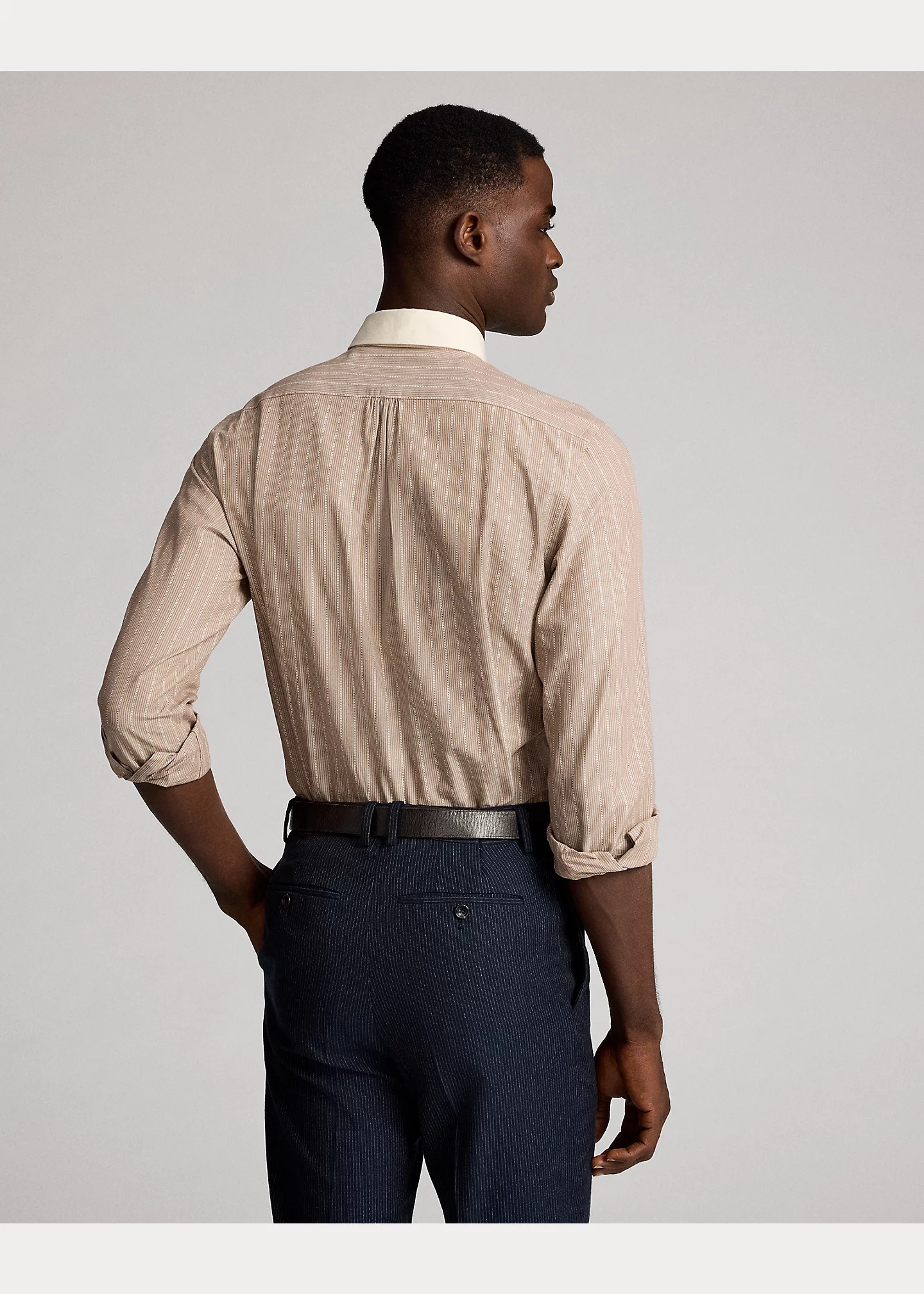 Slim Fit Striped Dobby Shirt - 4