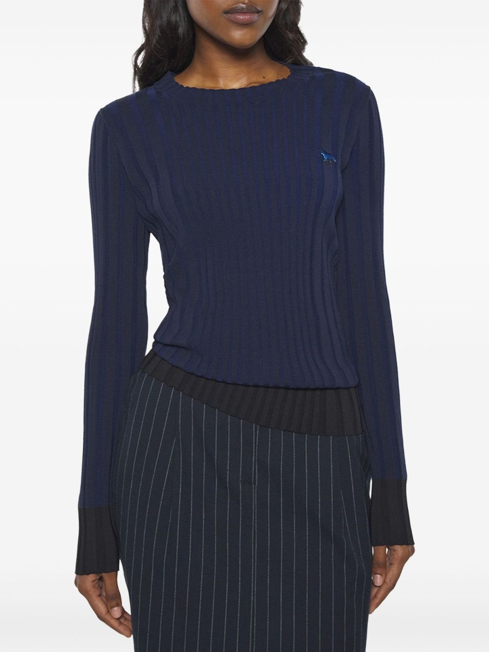 ribbed long-sleeve sweater - 4