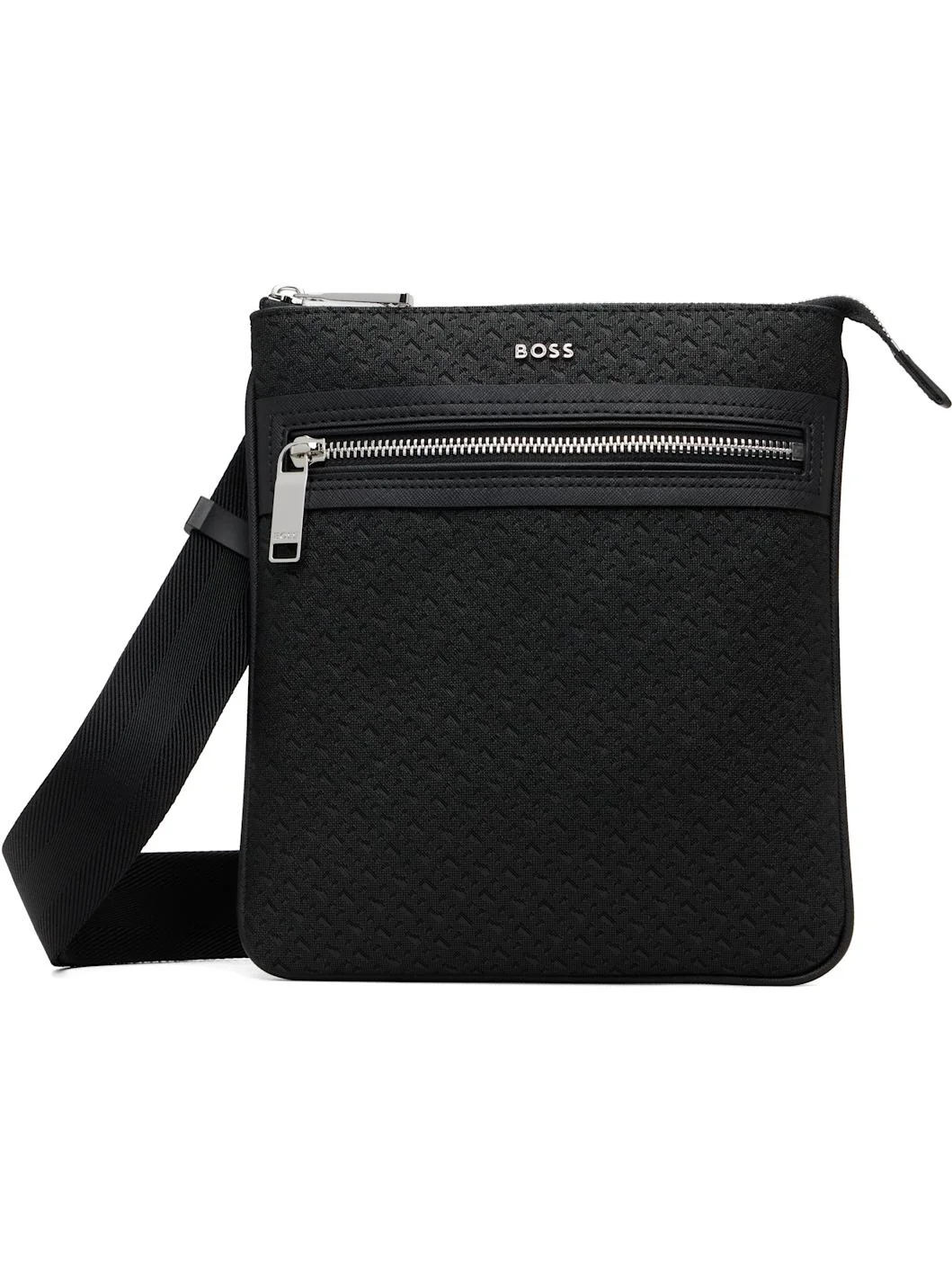 Black Bonded Leather Pouch - 1