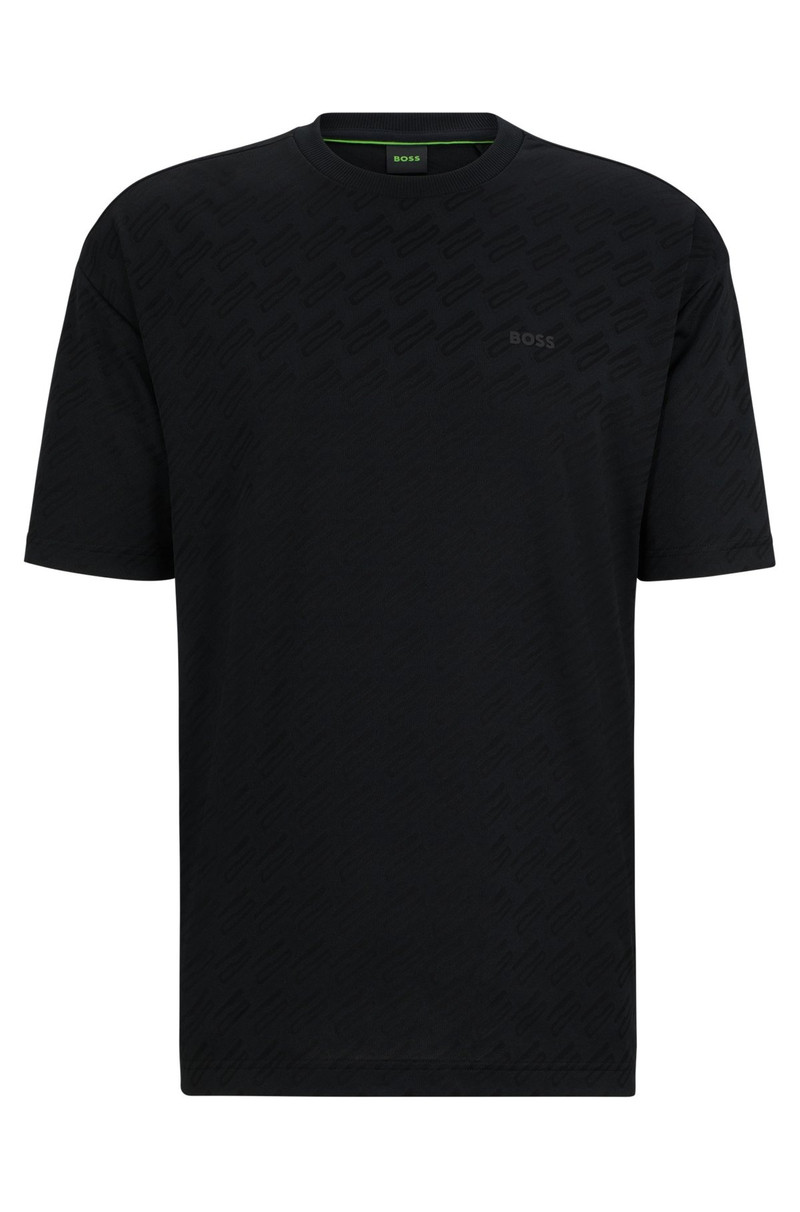 RELAXED-FIT T-SHIRT WITH ALL-OVER MONOGRAM JACQUARD 1