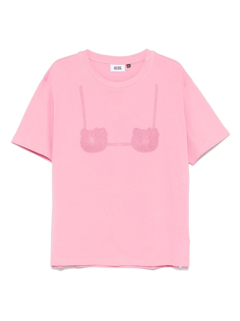x Hello Kitty printed-bra T-shirt 1