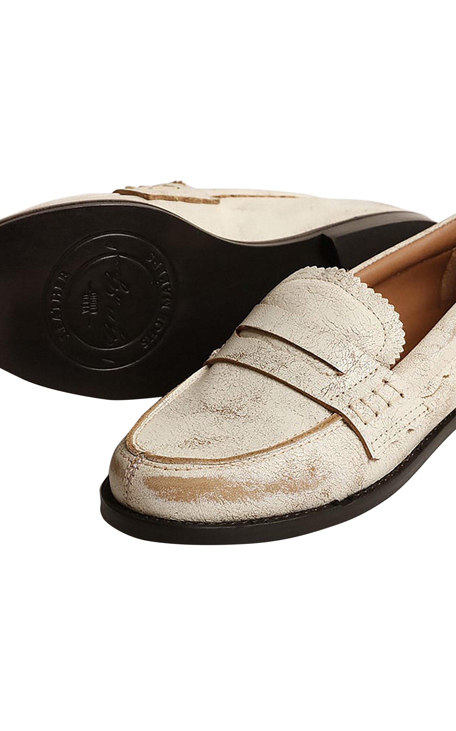 Jerry Leather Slippers white - 5