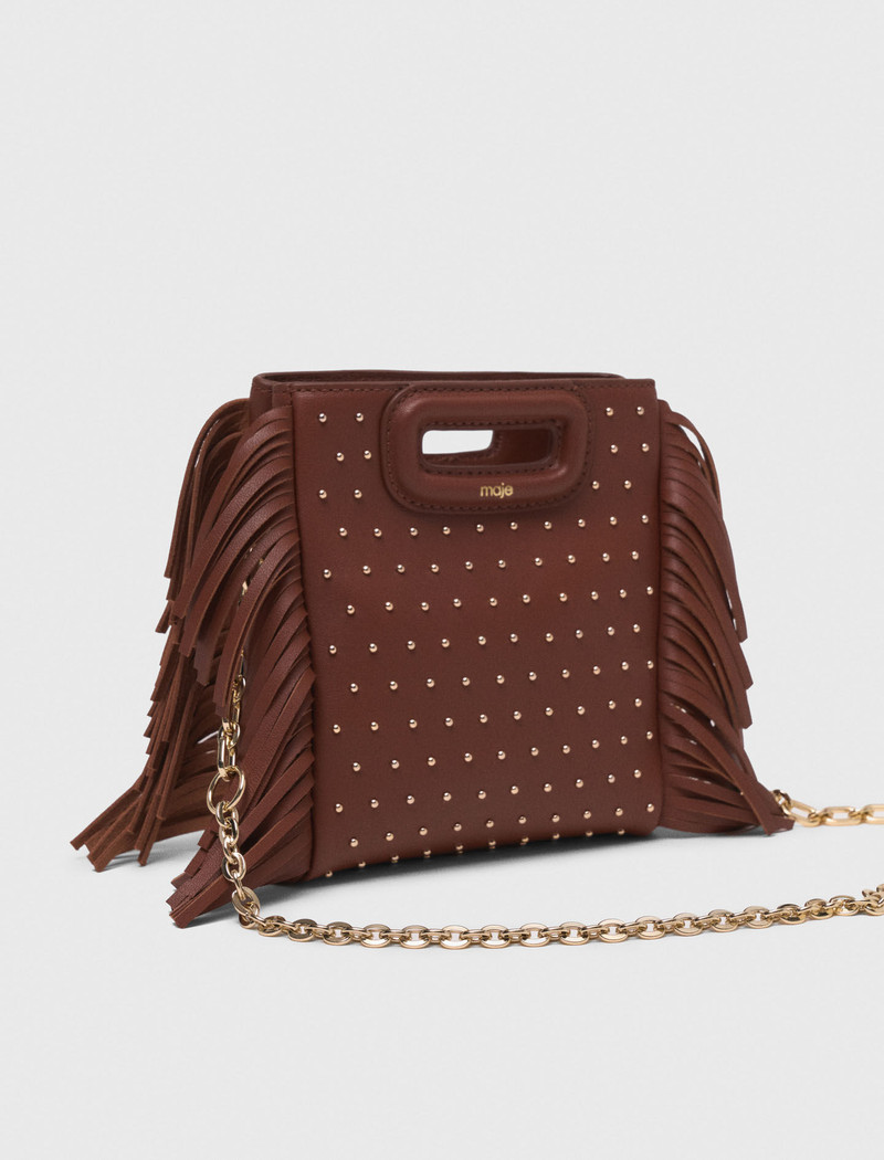 Leather M mini bag with studs 4
