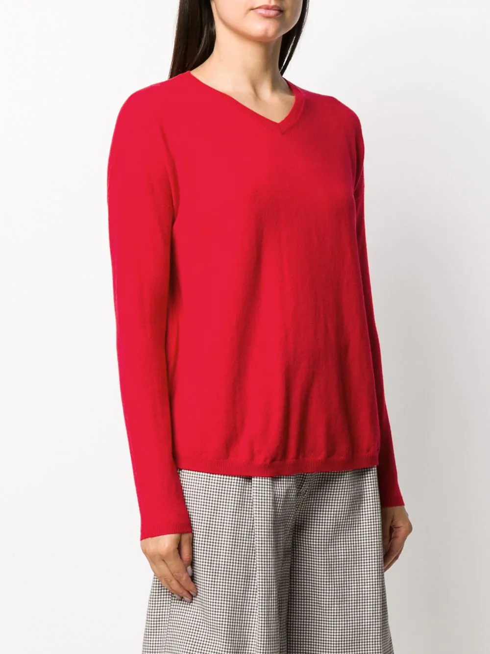 V-neck wool jumper - 3