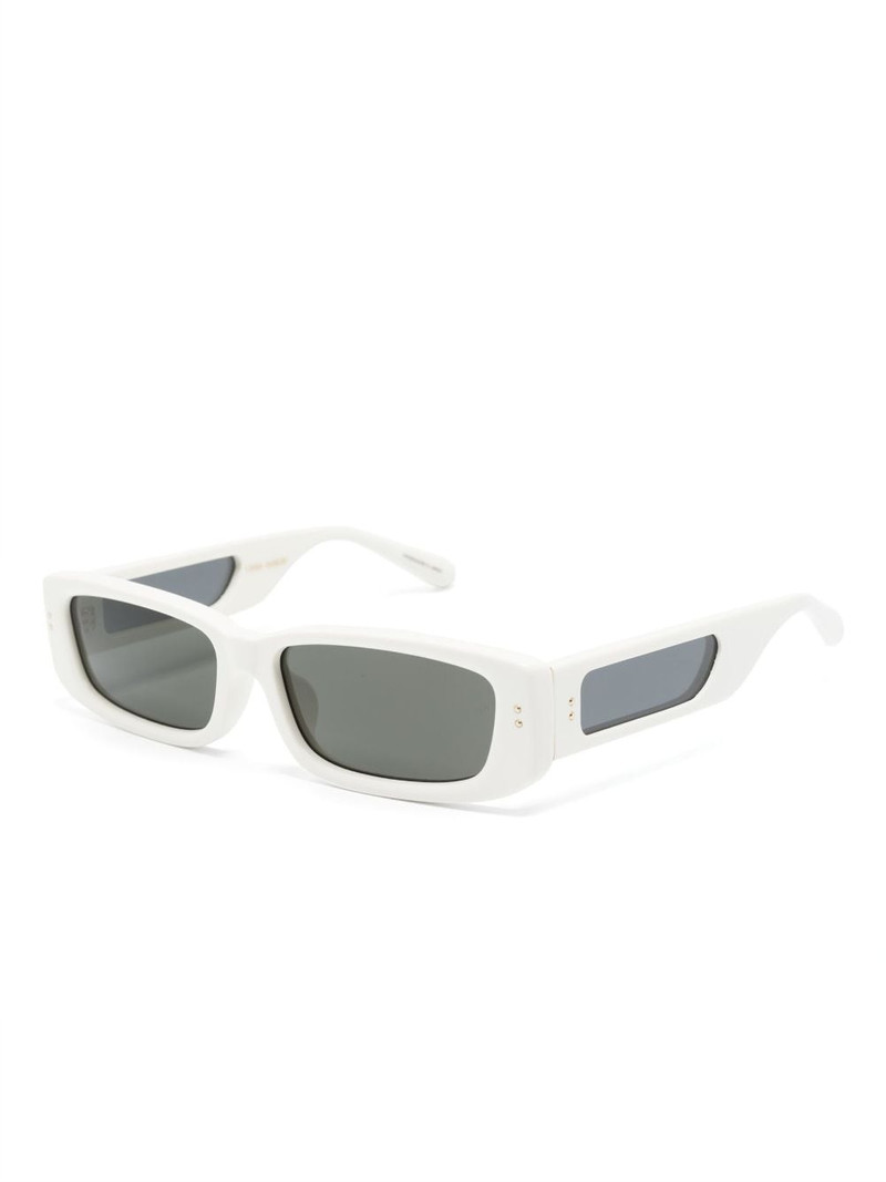 LINDA FARROW rectangle-frame tinted sunglasses outlook