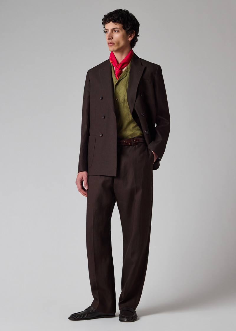 Aubergine Linen Suit 15