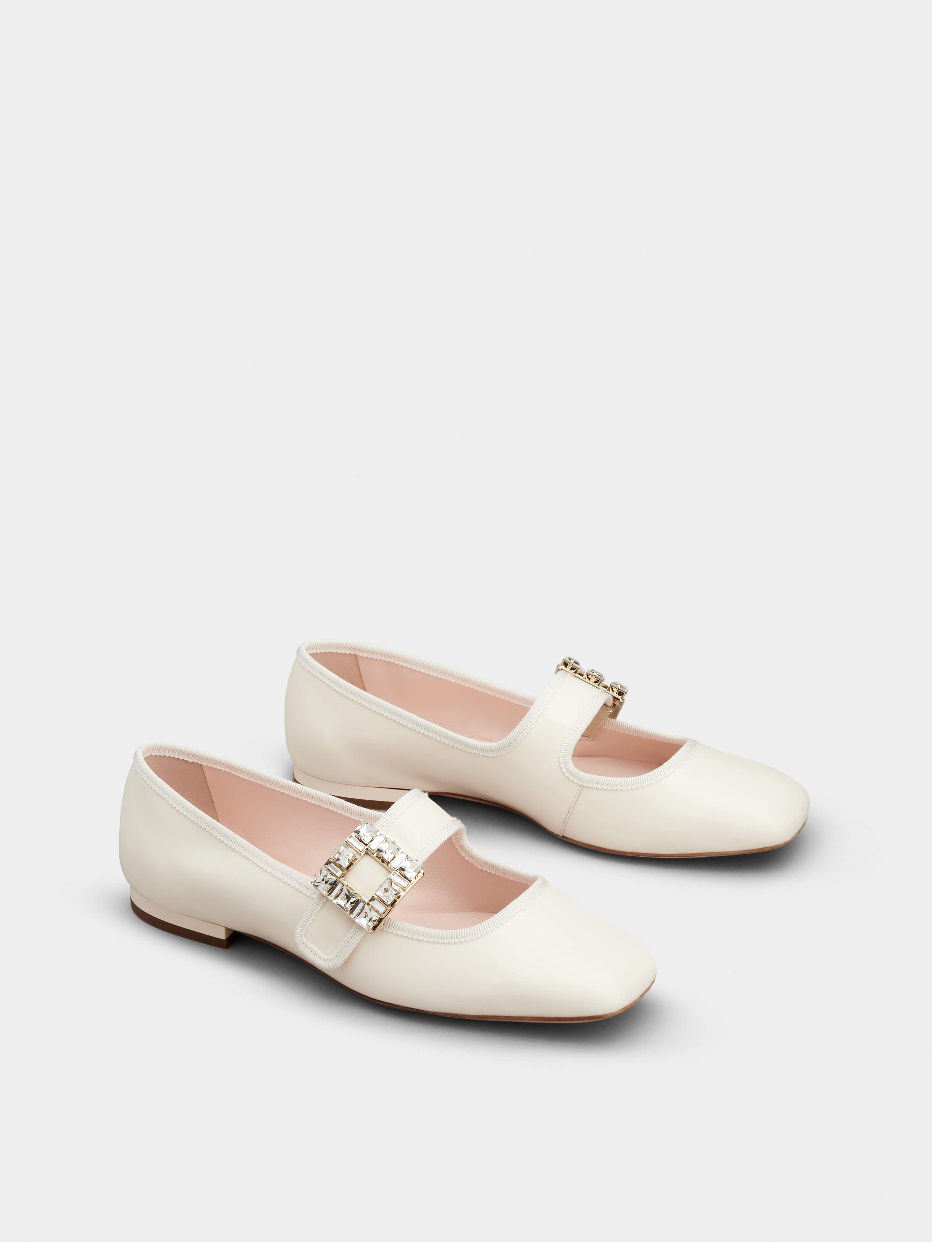 Très Vivier Strass Buckle Babies Ballerinas in Patent Leather - 2
