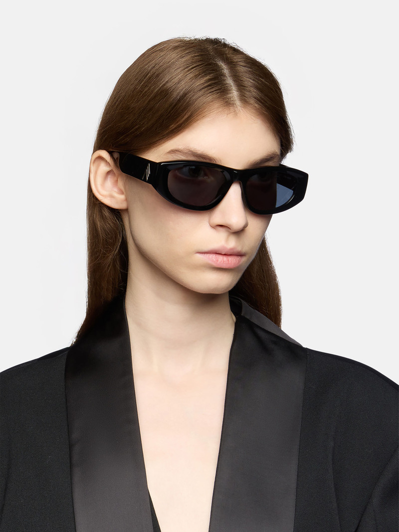 THE ATTICO BLACK AND SILVER SUNGLASSES outlook