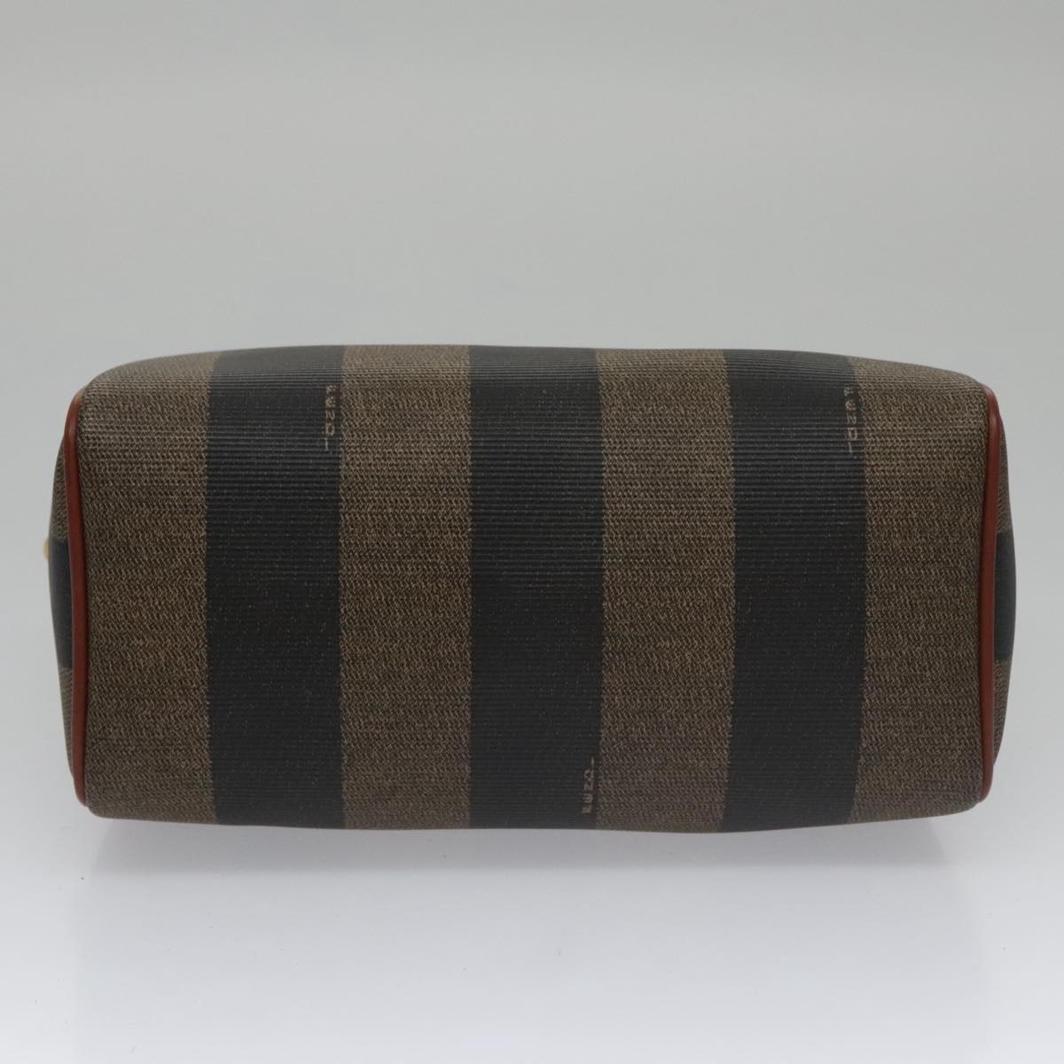 FENDI Pecan Canvas Mini Hand Bag Brown Black - 5