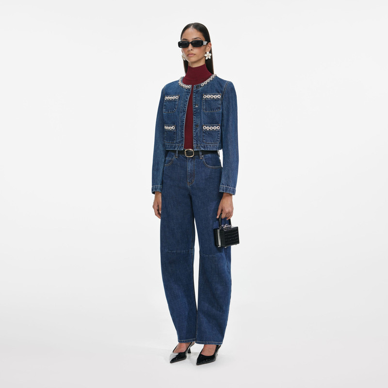 Crystal Trim Denim Jacket 2