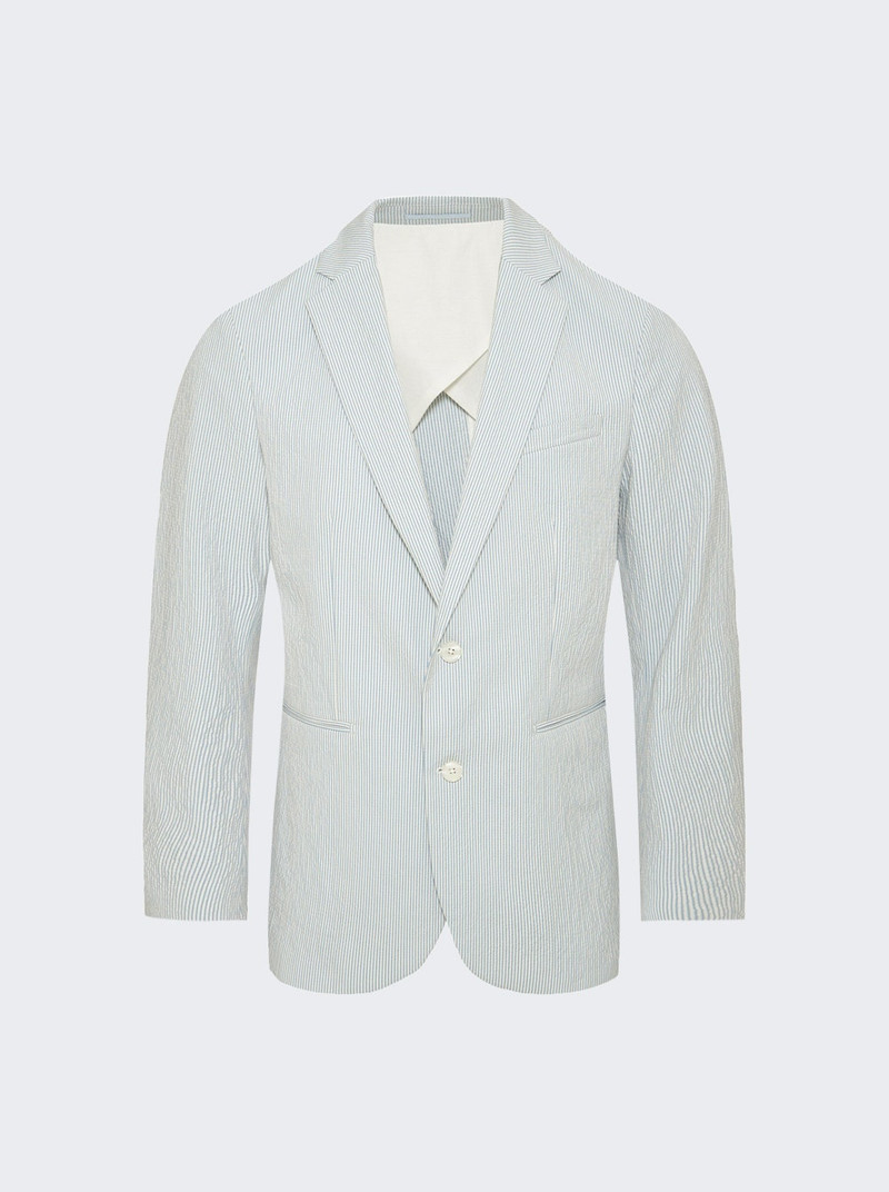 Garret Seersucker Blazer Wave Blue And White Sand 1