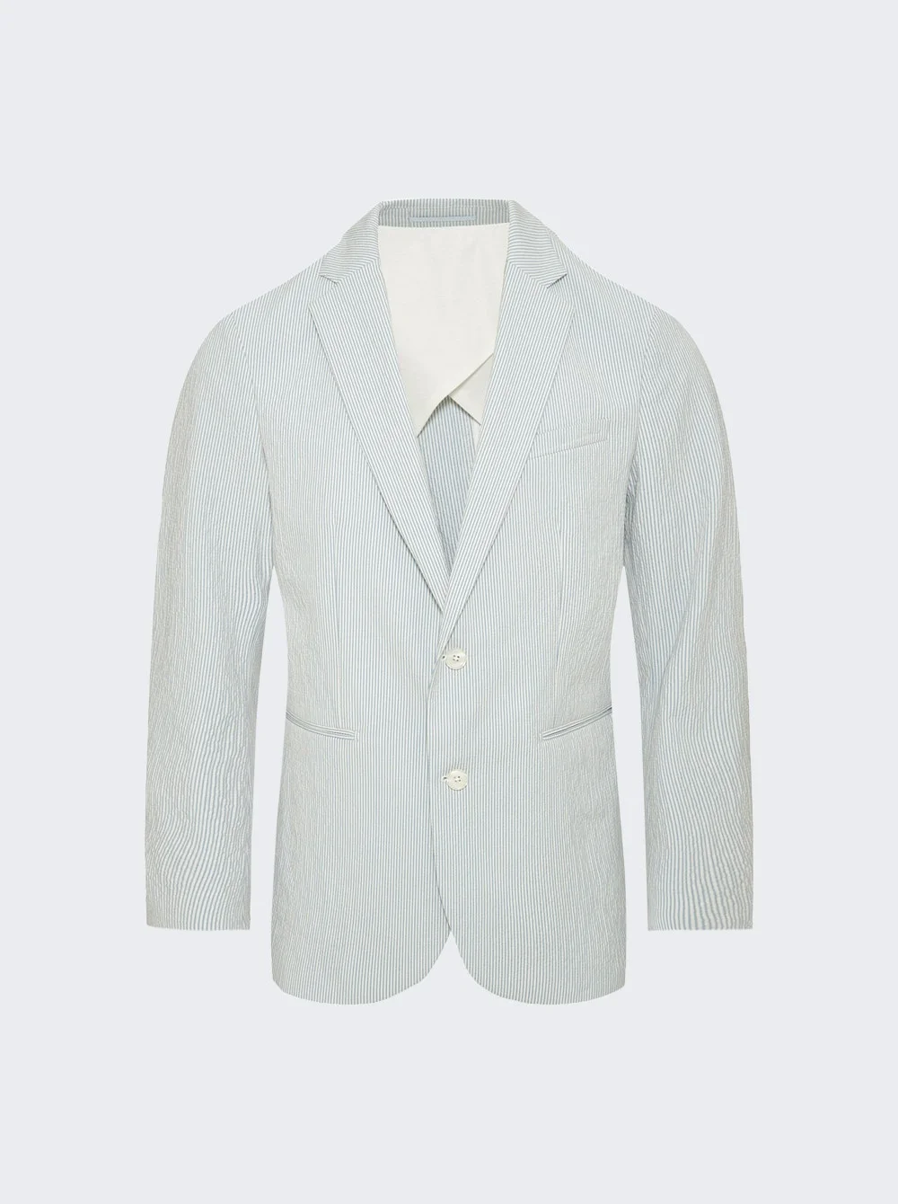 Garret Seersucker Blazer Wave Blue And White Sand - 1
