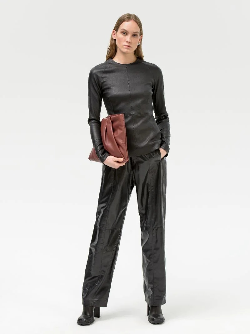 STRETCH LEATHER TOP - 2