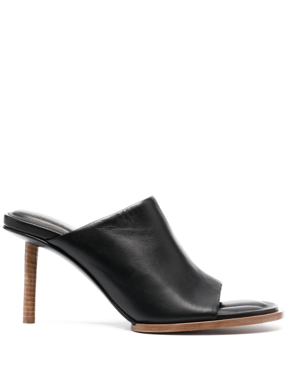 Les Mules Rond Carré leather mules - 1