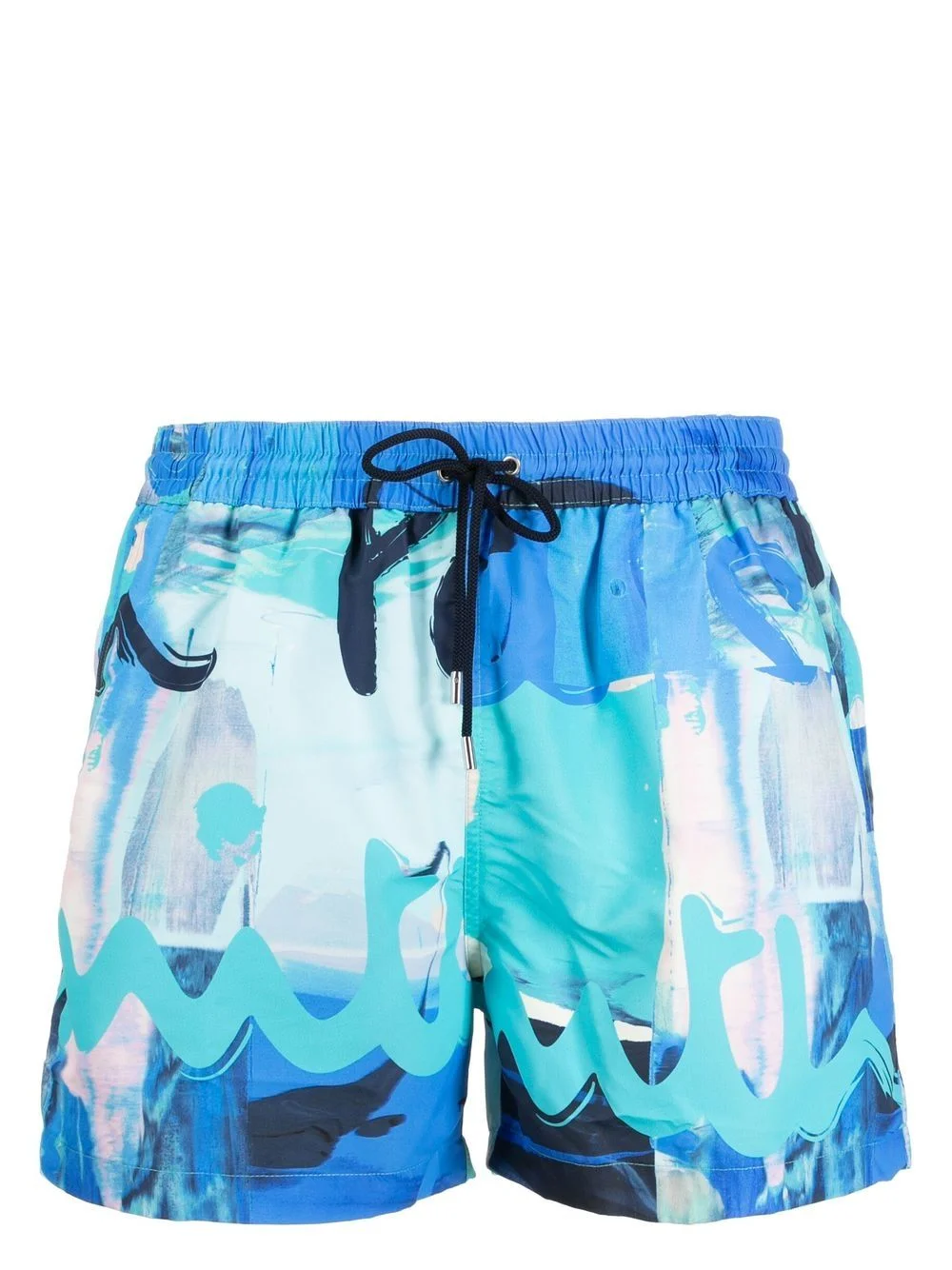 logo-print swim shorts - 1