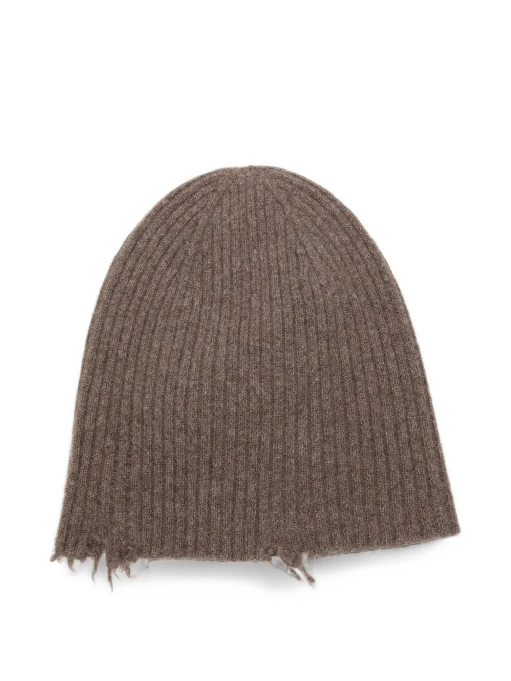 distressed ribbed beanie hat - 1