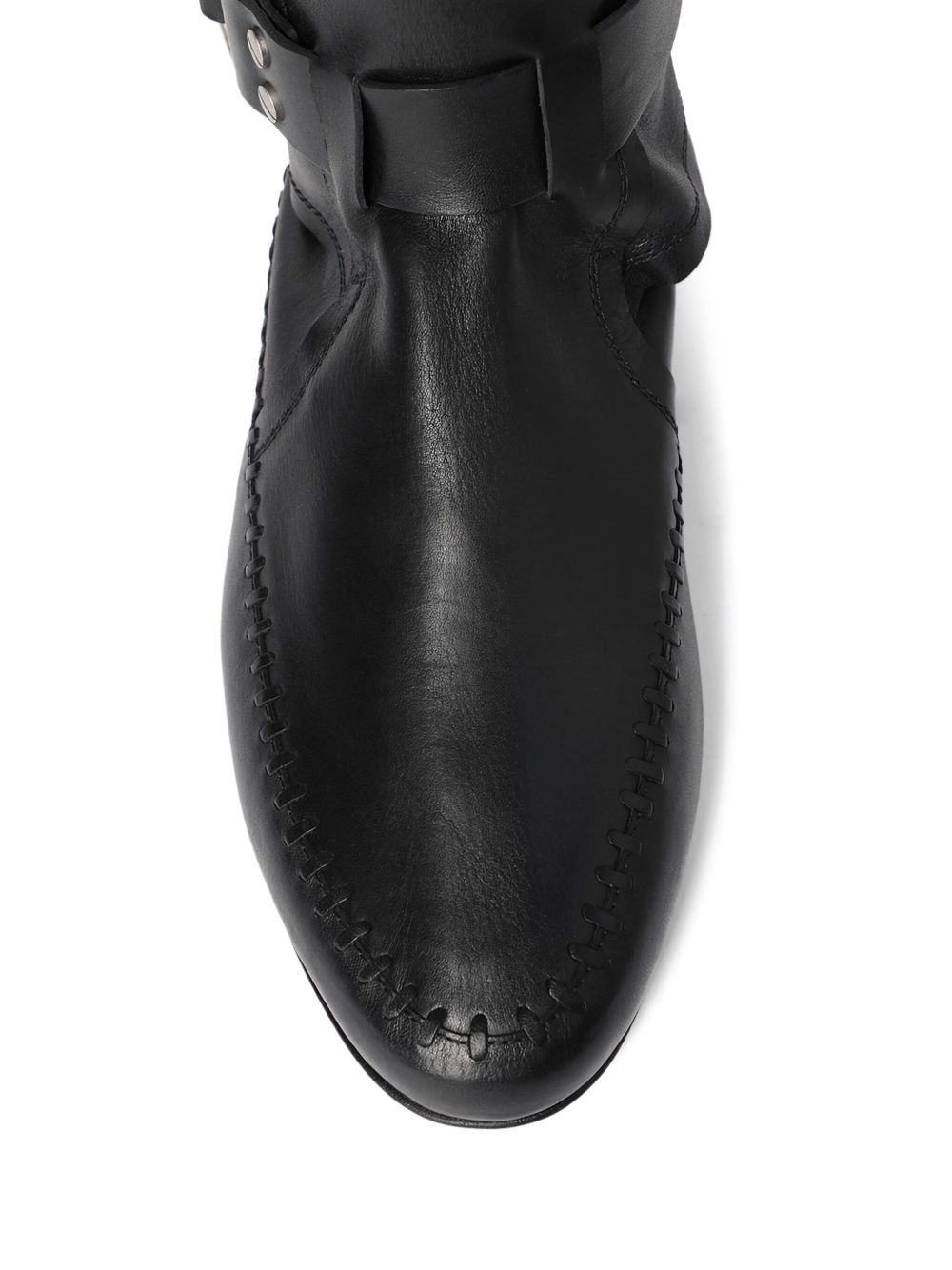 Siver biker knee-high boots - 4