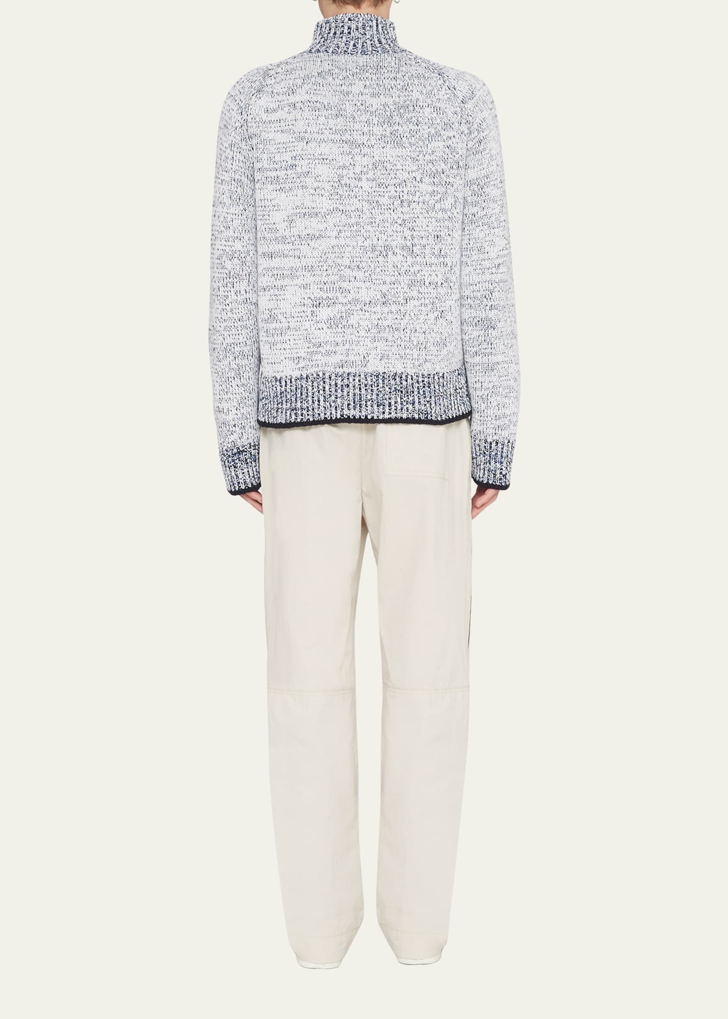 Men's Marled Full-Zip Cardigan Sweater - 3