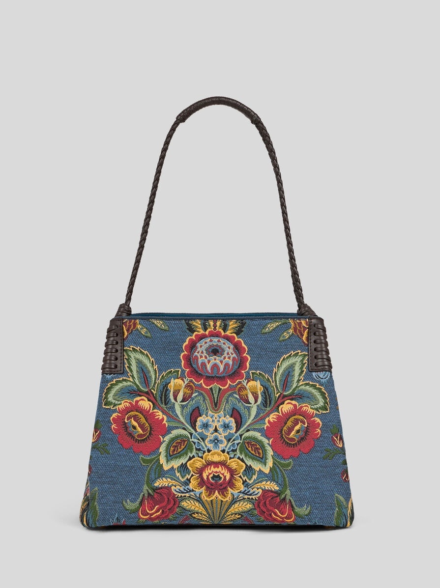 SMALL FLORAL JACQUARD LIBRA TOTE BAG - 3