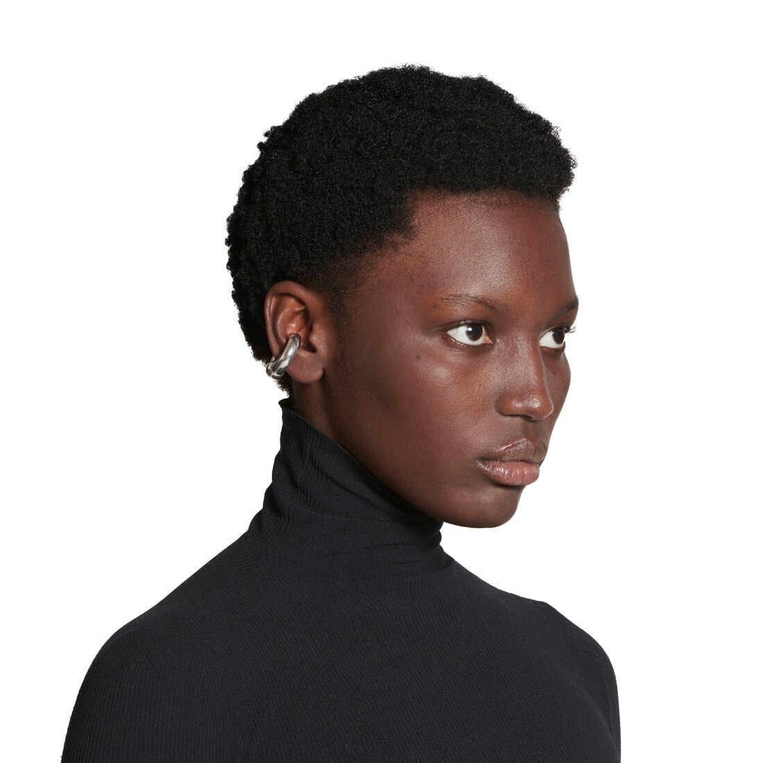 Mega Ear Cuff  in Silver - 5