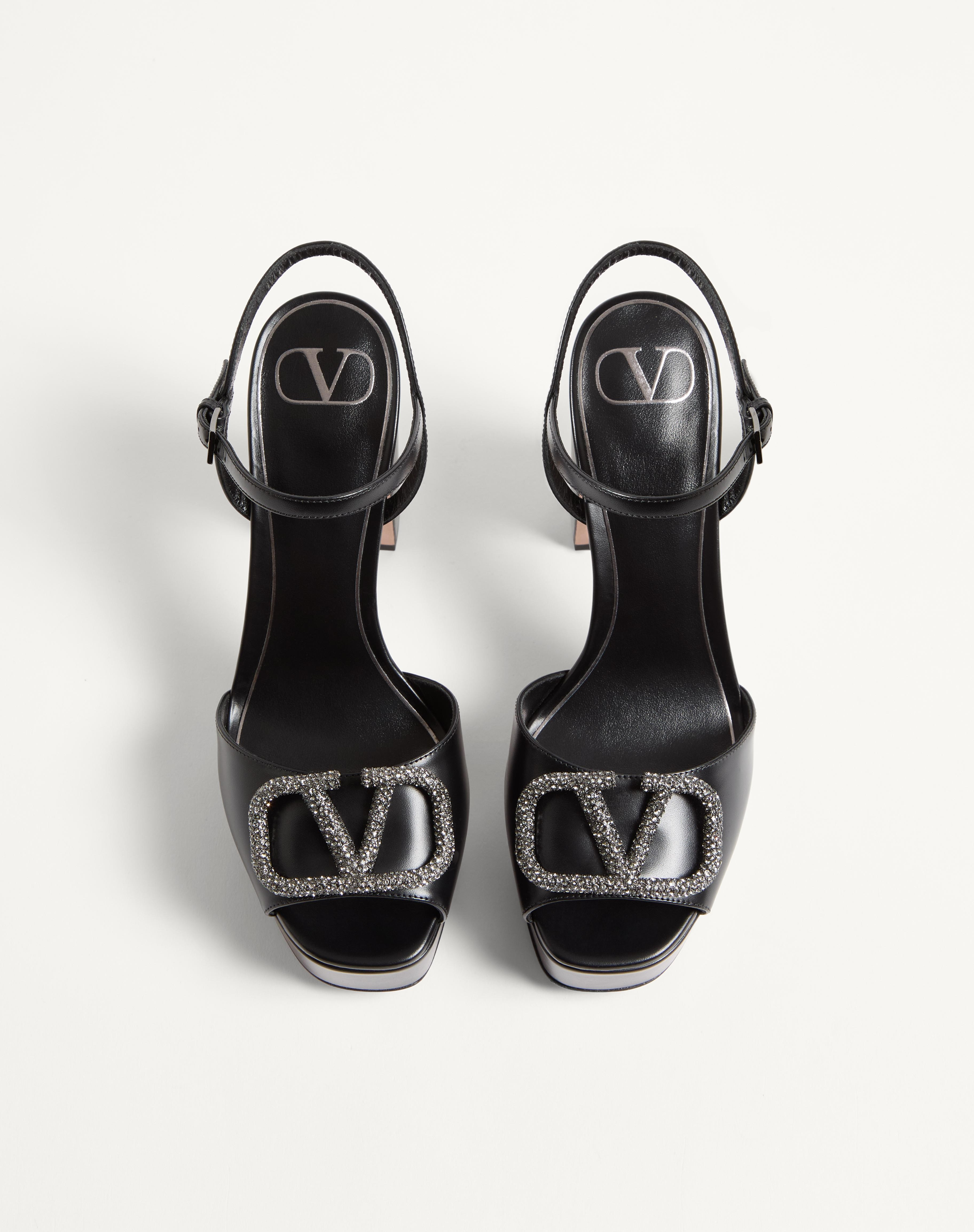 SANDAL WITH VLOGO SIGNATURE PLATFORM IN CALFSKIN 115MM - 4