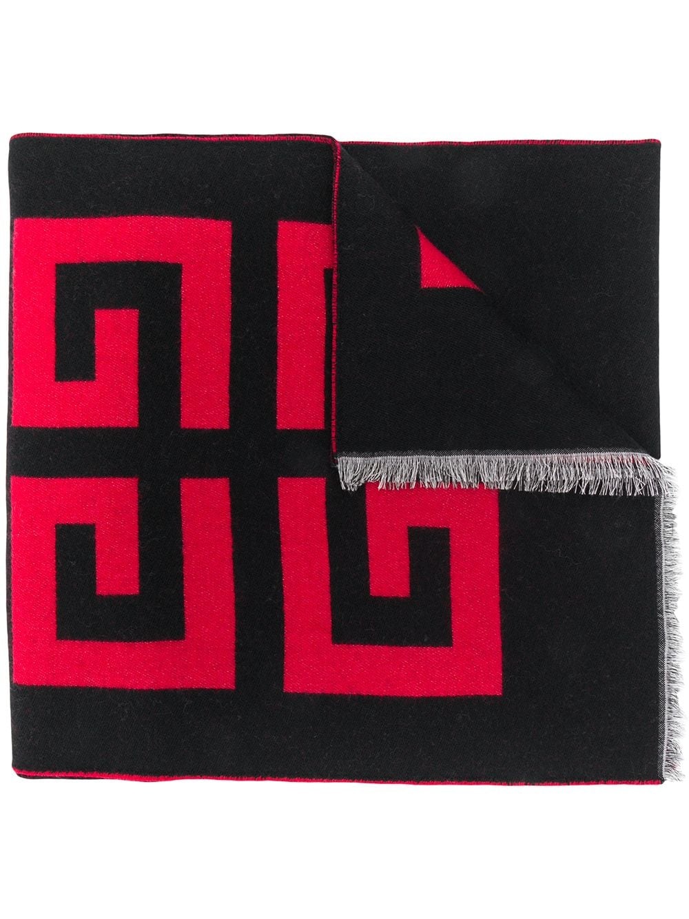 logo printed scarf - 1