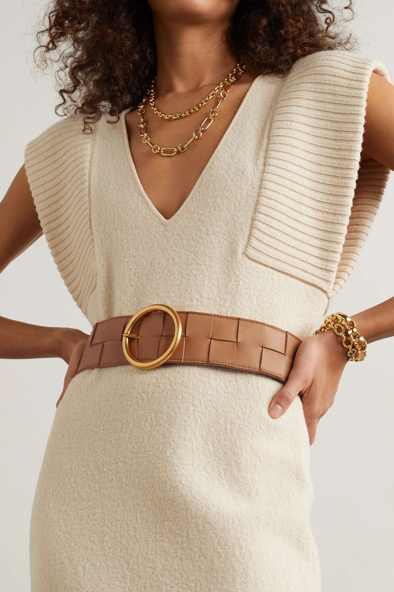 Intrecciato leather belt - 2