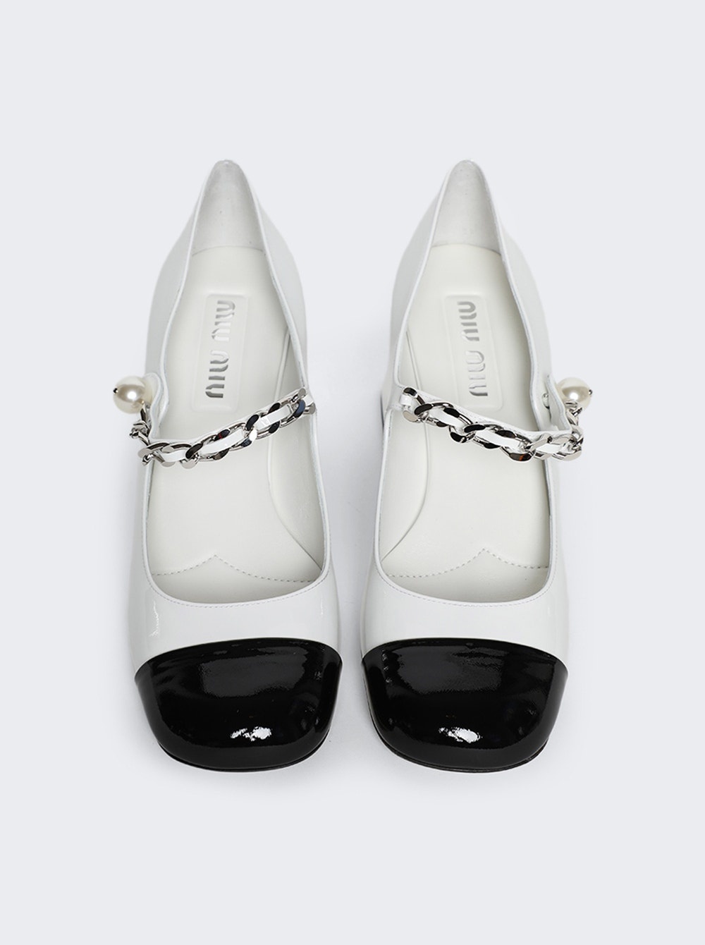 Mary Jane Pumps White And Black - 4