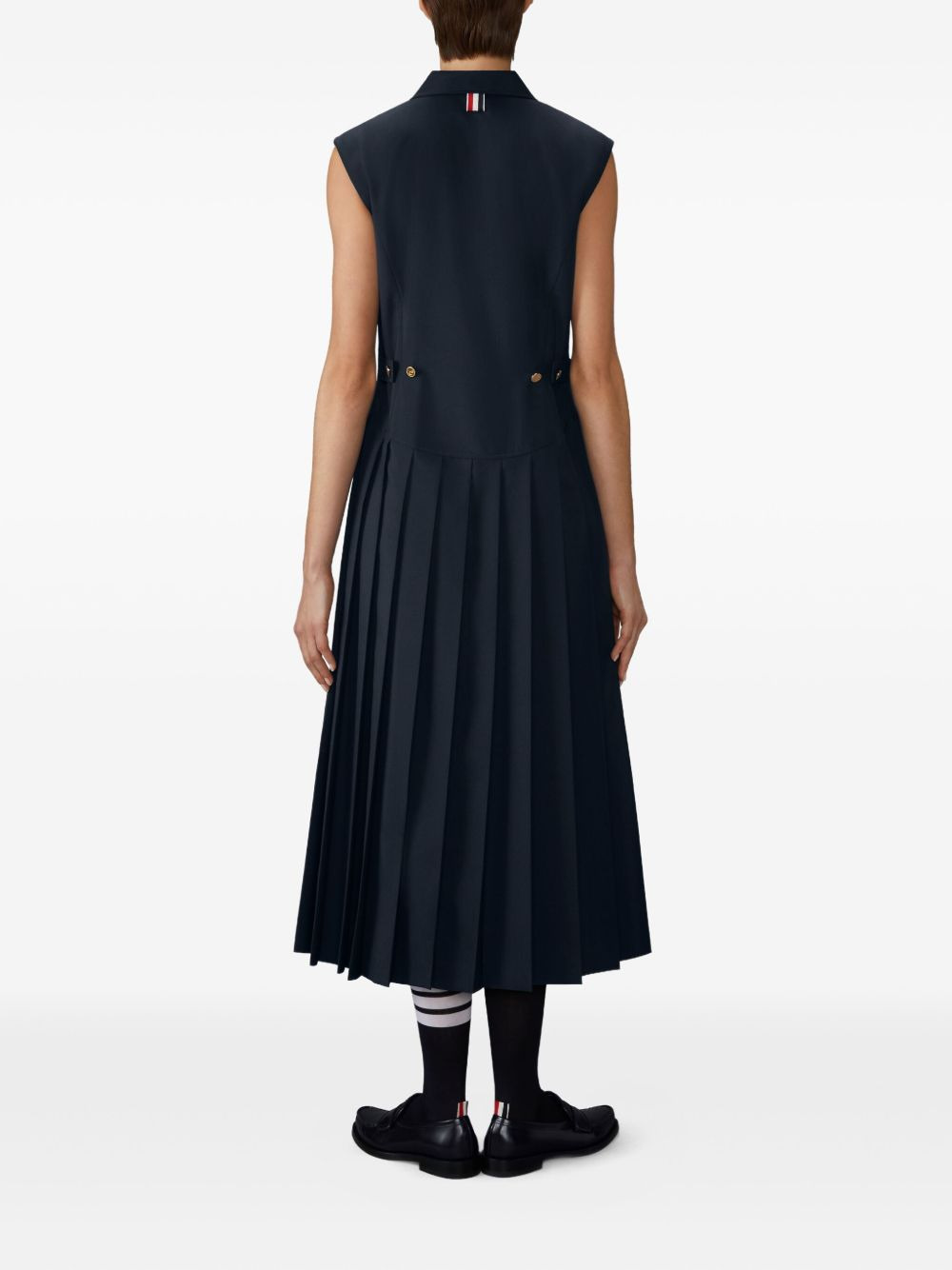 sleeveless pleated dress - 4