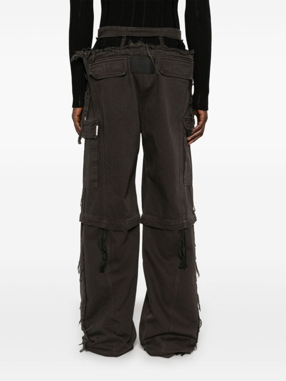 wide-leg cargo trousers - 5