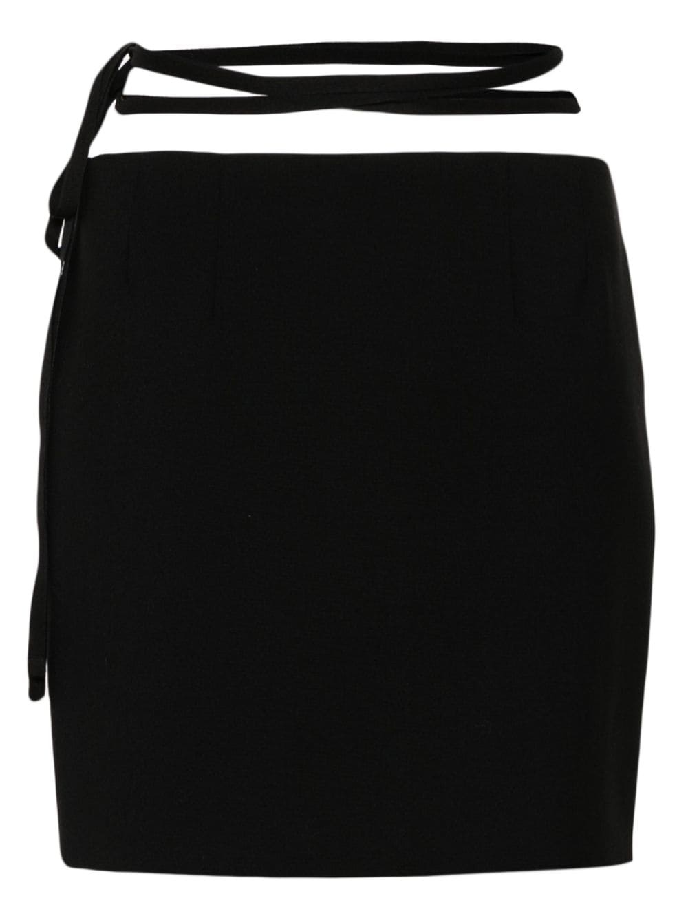 asymmetric wrap mini skirt - 2