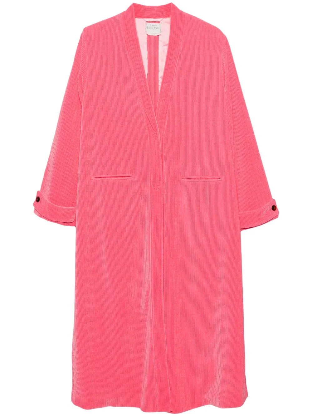 V-neck corduroy coat - 1