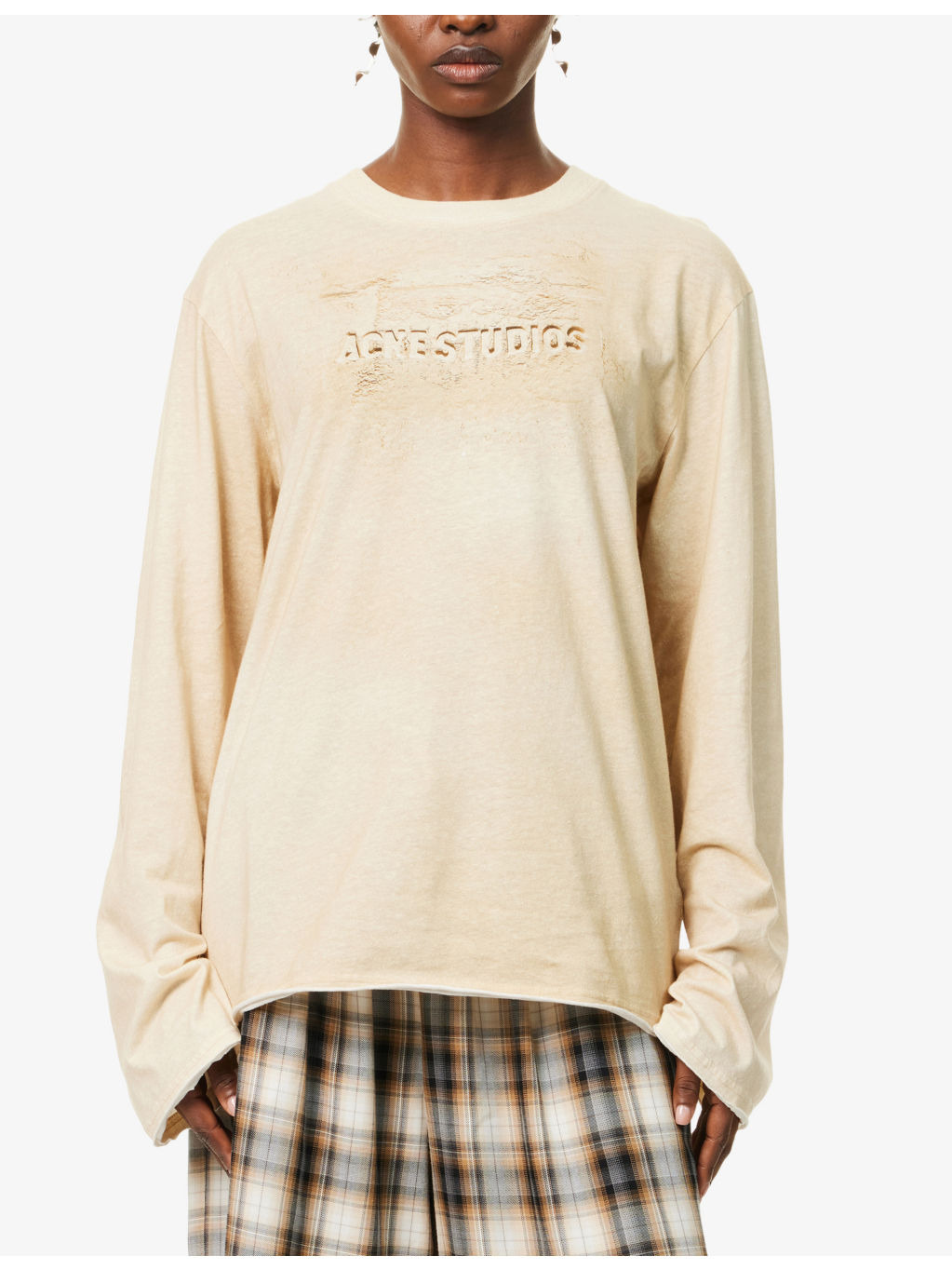 Logo-Print Long-Sleeve Relaxed Cotton-Jersey T-Shirt - 3