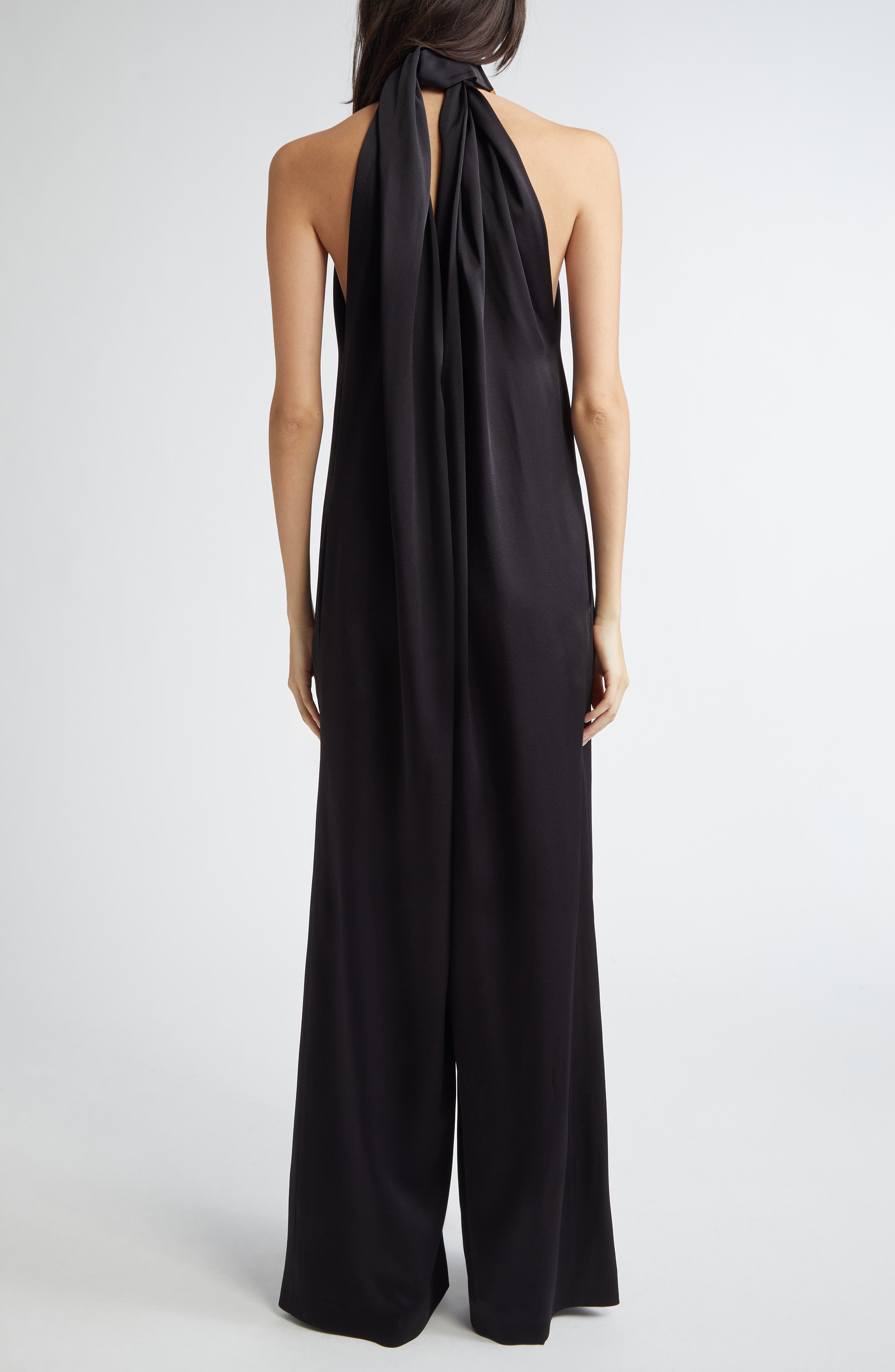 Stella McCartney Envers Satin Jumpsuit in Black at Nordstrom - 2